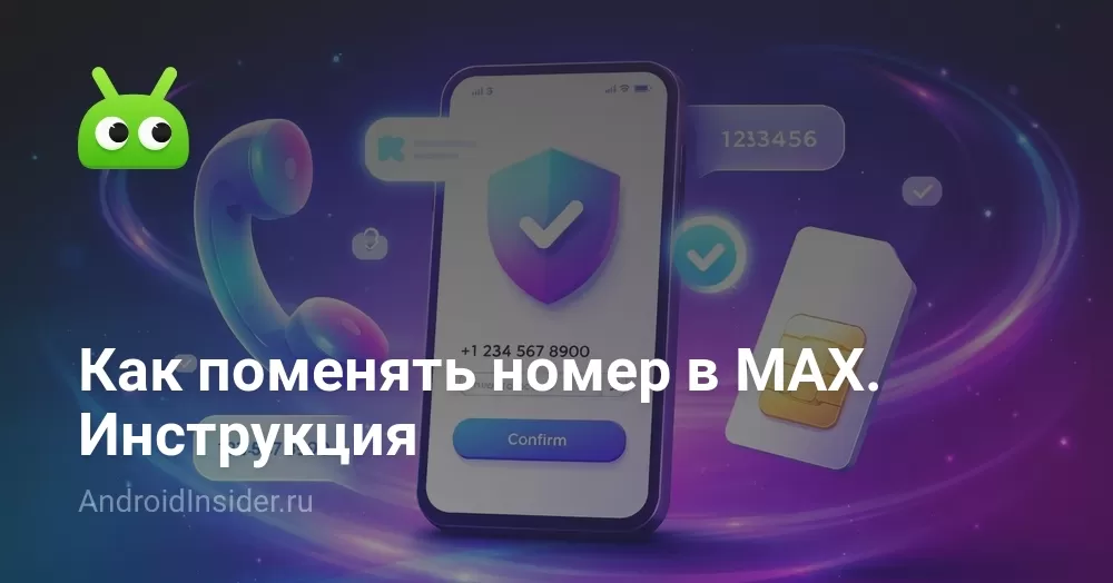 Как поменять номер в MAX. Инструкция